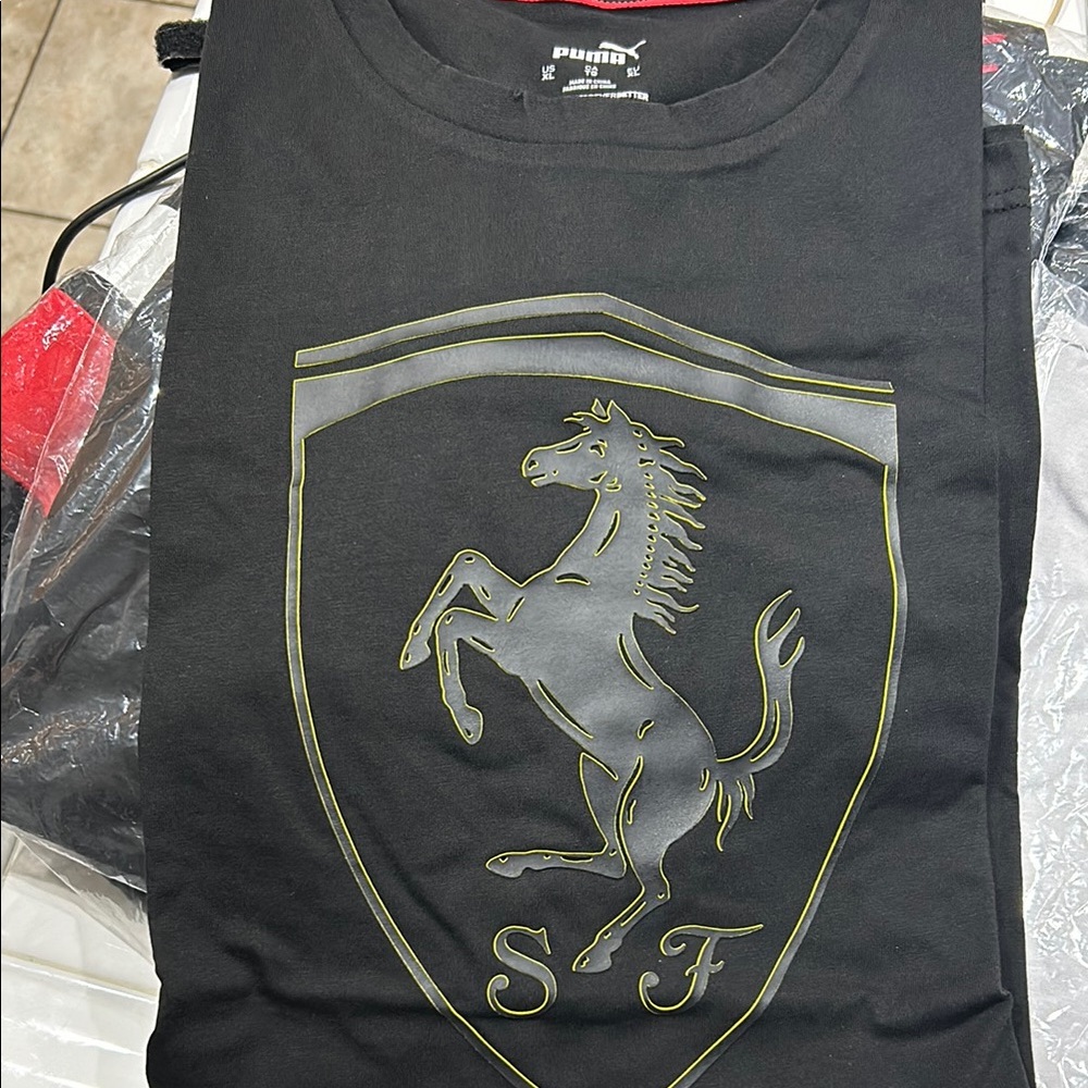 Puma Black Ferrari Logo T-Shirt